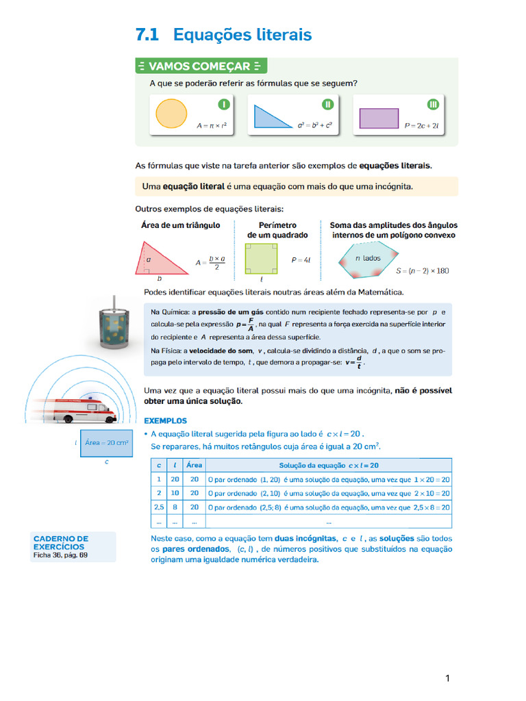 Equaçoes Literais e Funcoes Texto-2 | PDF