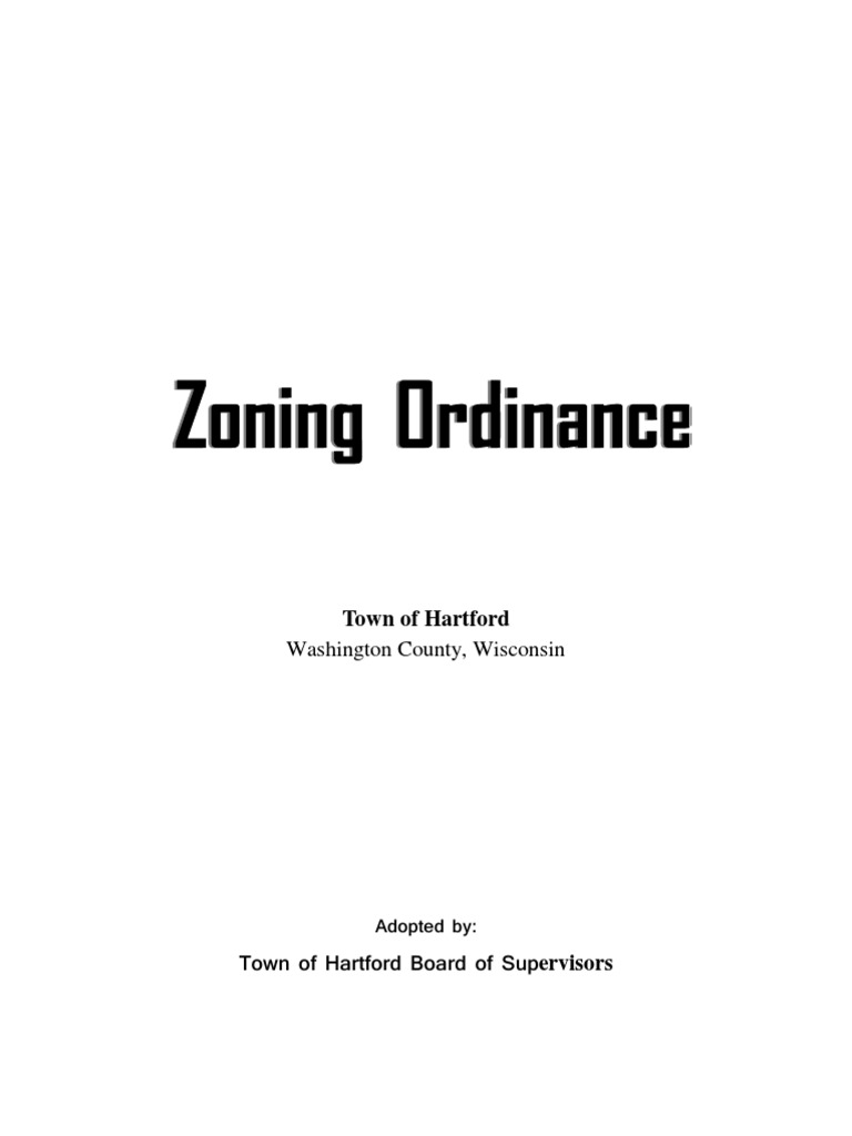 Town of Hartford Complete Zoning PDF Zoning Land Lot