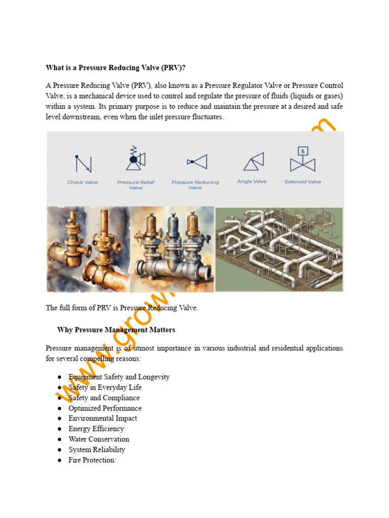 GrowMechanical-Pressure Reducing Valve (PRV) | PDF