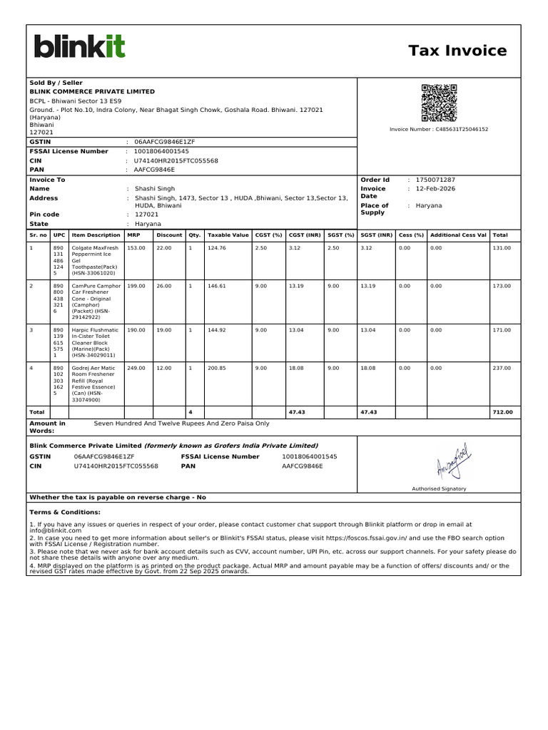 ForwardInvoice ORD03953945848 | PDF | Taxation | Economy Of India