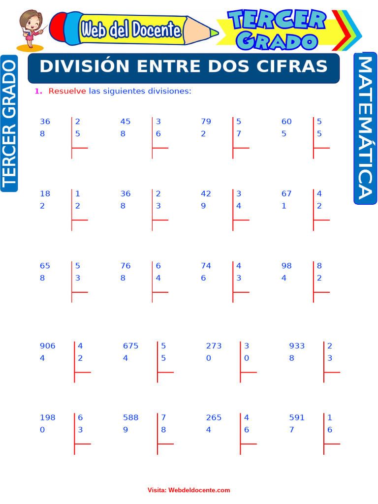 División Entre Dos Cifras para Tercer Grado de Primaria | PDF