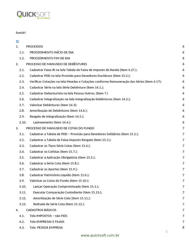 Manual Treinamento Q'Prof Clique A Clique 1 3 | PDF | Debênture | Cálculo