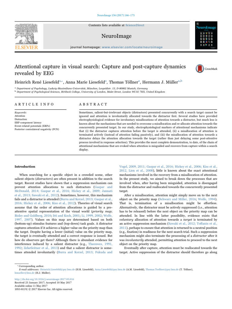 Attentional Capture in Visual Search Capture and Post Capture 2017 ...