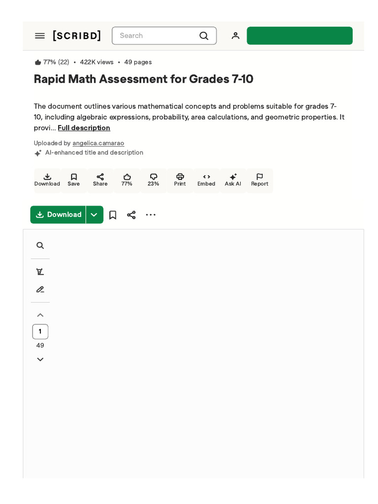 Presentation883649770rapid Math Assessment Rma Reviewer | PDF