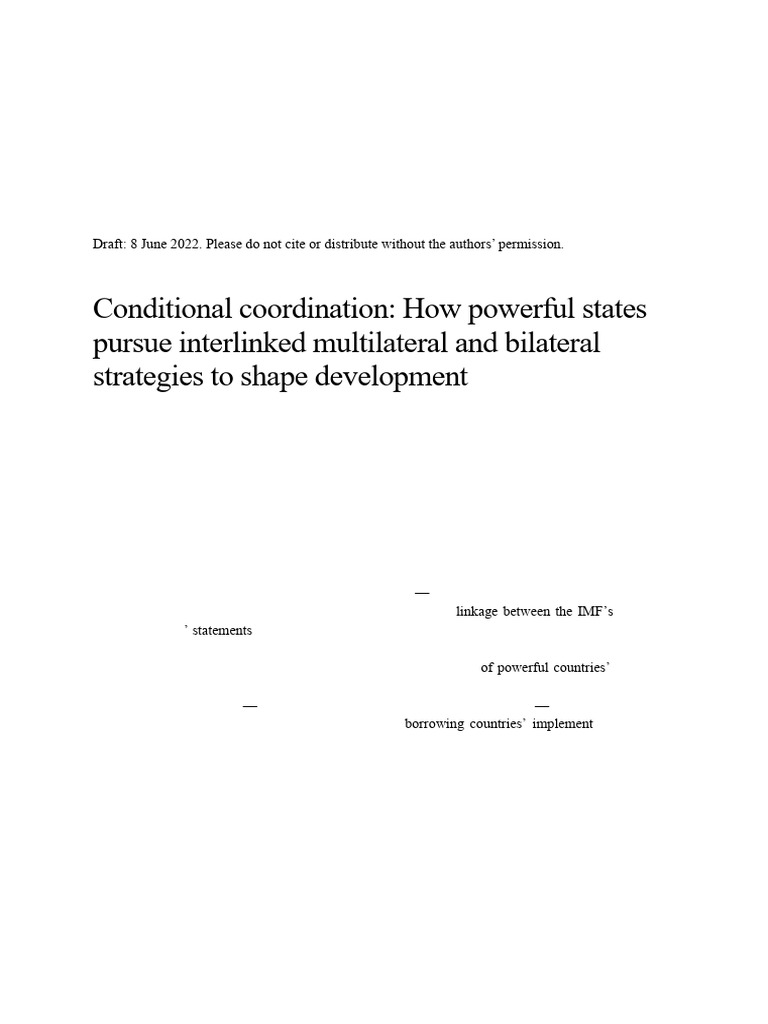 Conditional Coordination PEIO14 - Paper - 114 | PDF | Official ...