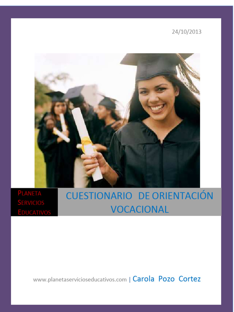 Test de Orientacion Vocacional Autoevalu | PDF