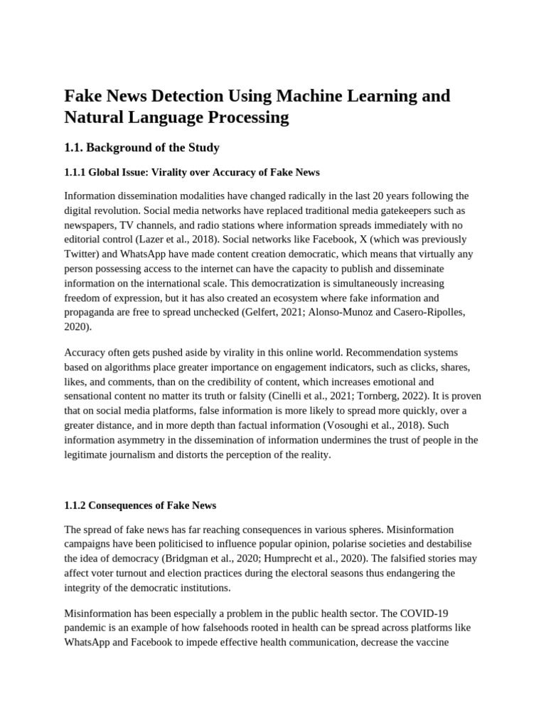 Chapter 1 - Fake News Detection Using Machine Learning and Natural ...