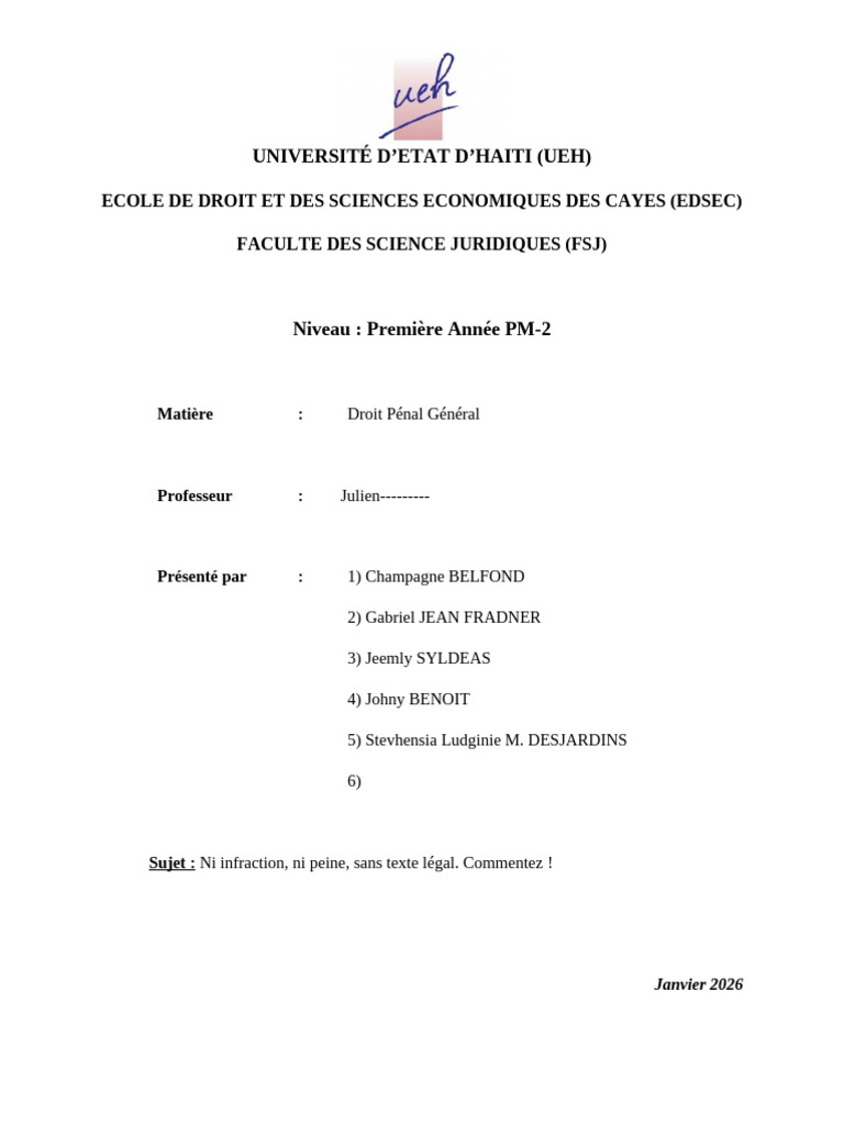 Dev. Droit Penal - 030558 | PDF | Crimes | Crime et violence