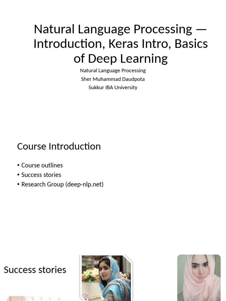 1 - Introduction To NLP | PDF | Machine Learning | Deep Learning