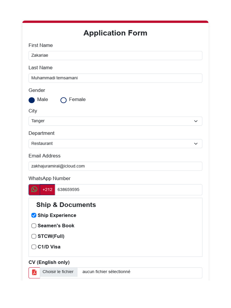 Application Form | PDF