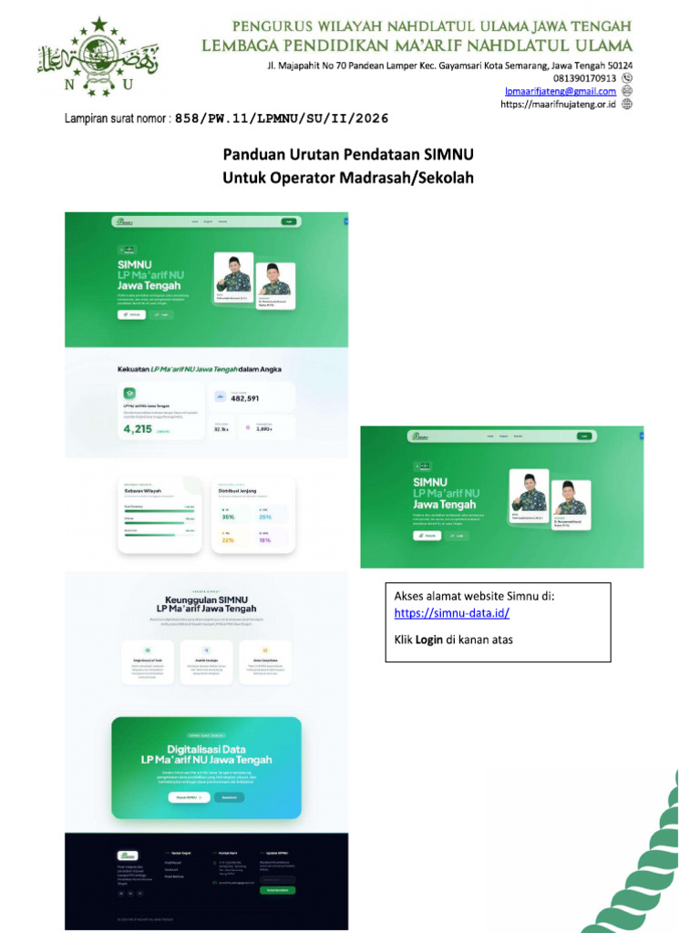 Panduan Pengisian SIMNU | PDF