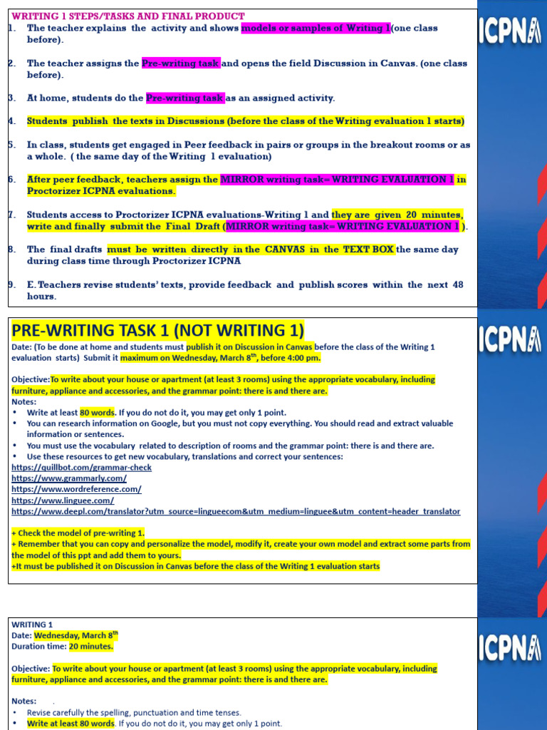 Pre-Writing and Writing 1 Basic 4 Final Version | PDF | Room | Bedroom