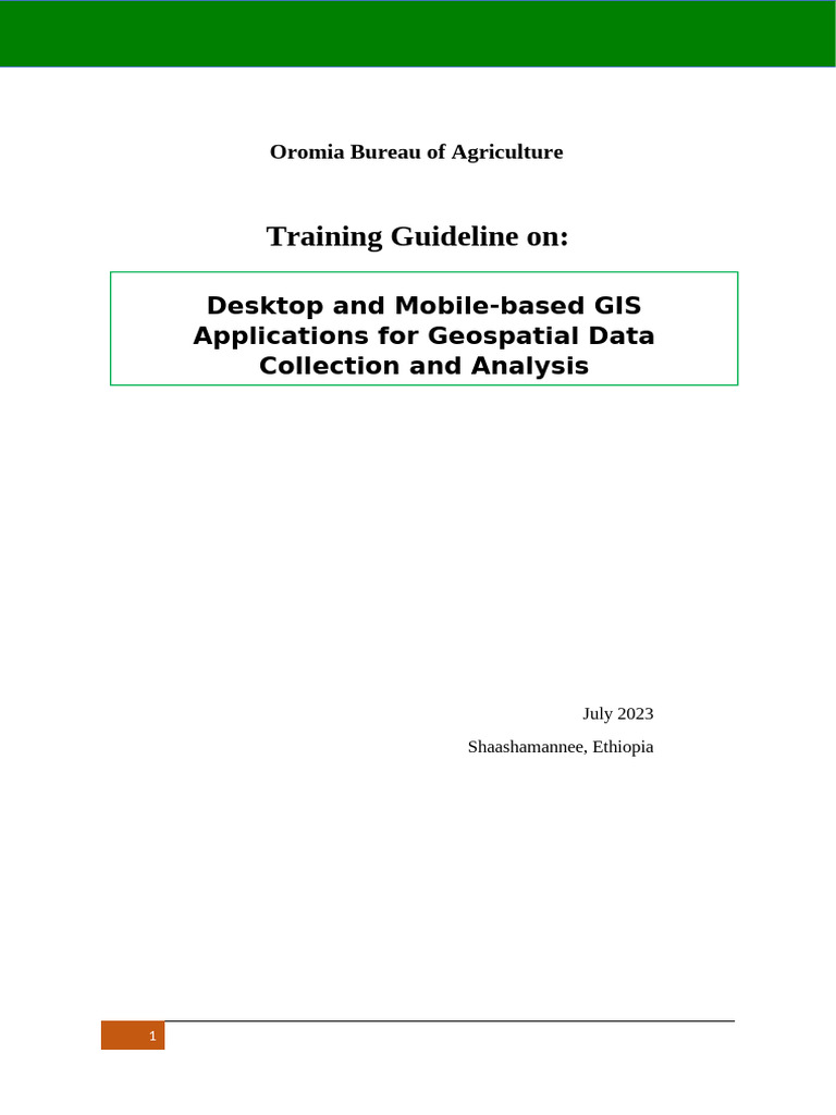 Training Manual | PDF | Geographic Information System | Arc Gis