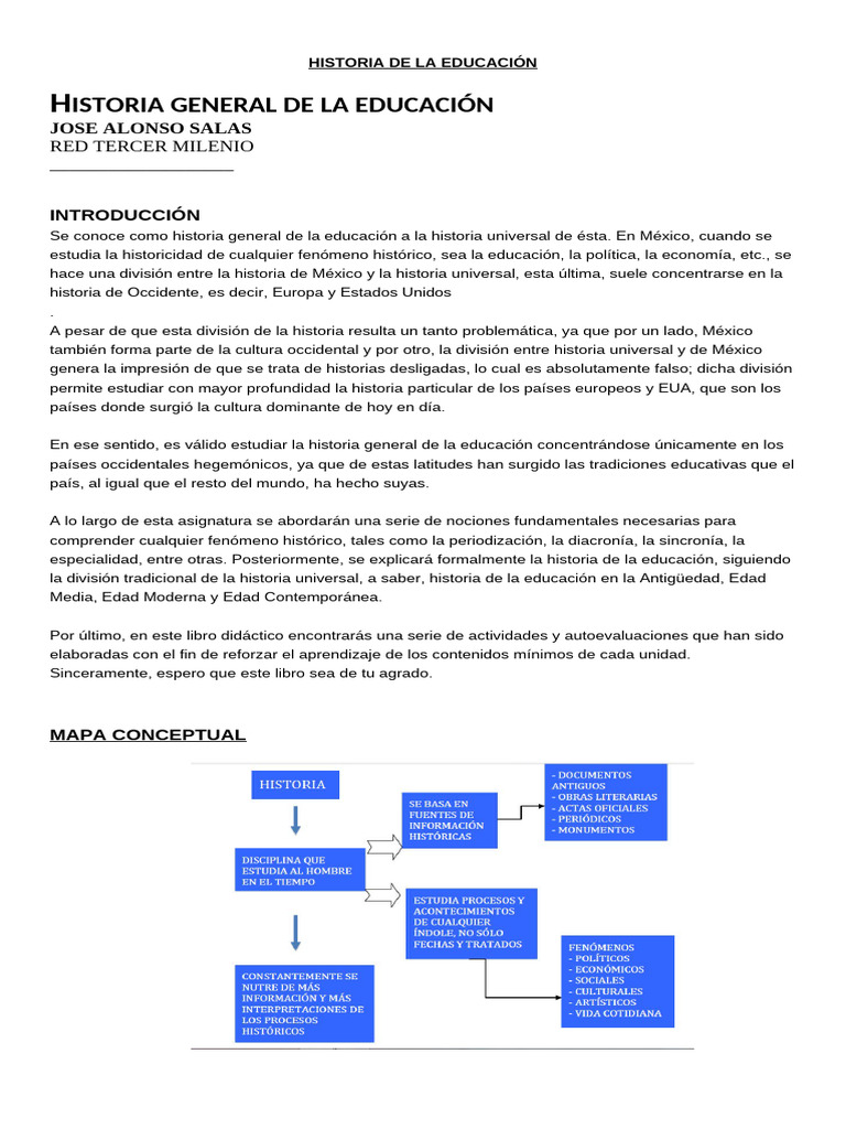 Historia de La Educación 1 | PDF | Pedagogía | México
