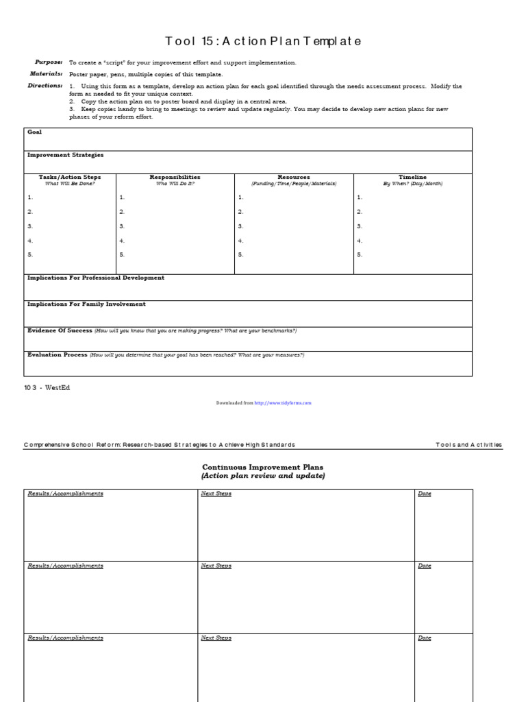 Action Plan Template 1 | PDF