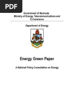 Government of Bermuda, Energy Green Paper - A National Policy Consultation on Energy, 2-2009