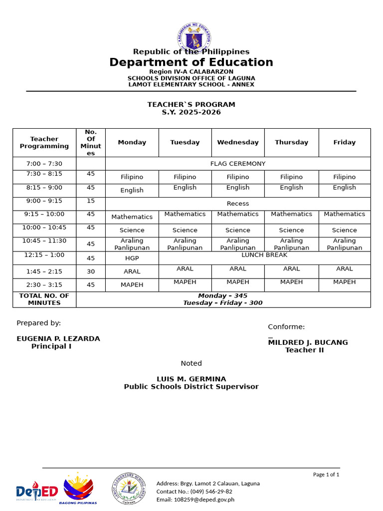 Teacher Program Grade 4 Faithful Final | PDF | Southeast Asia | Philippines