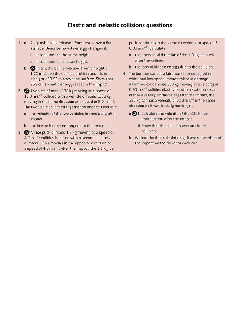 Inelastic Collisions | PDF