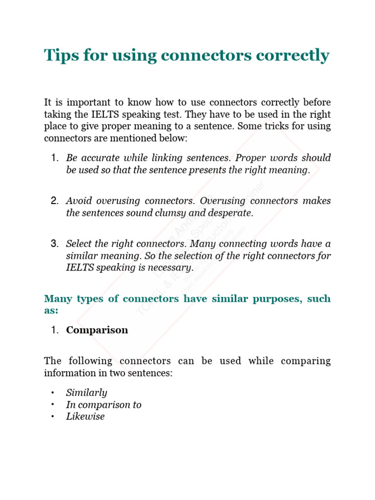 Tips For Using Connectors Correctly | PDF