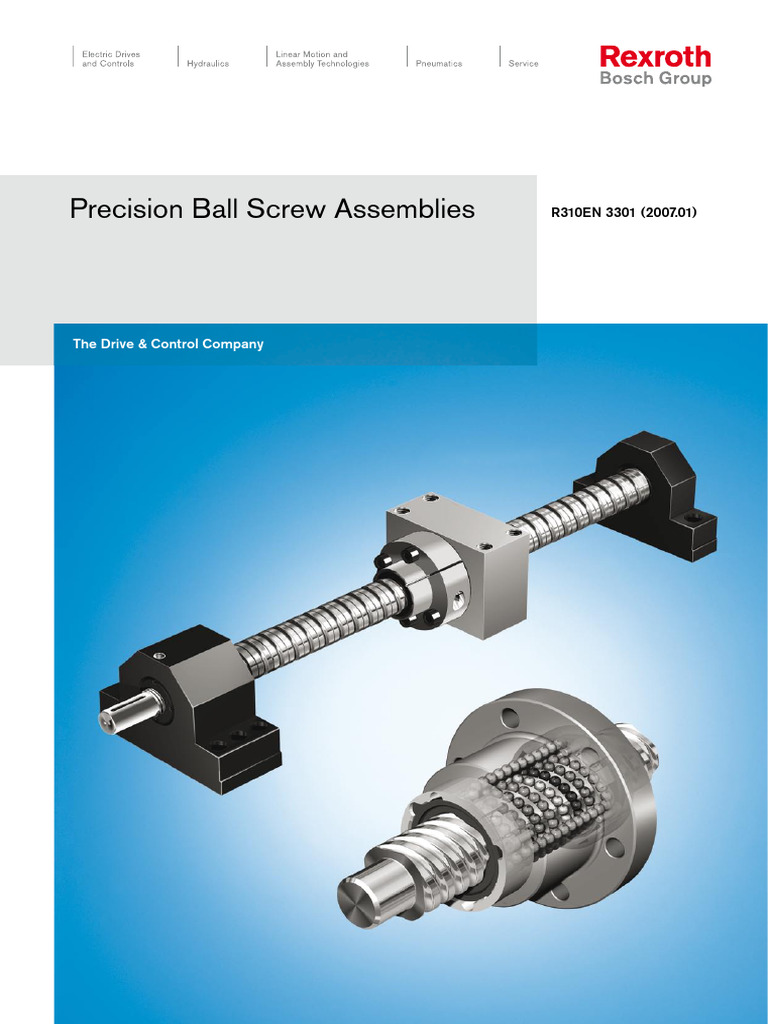 Rexroth Precision Ballscrew Assemblies | PDF | Metalworking ...