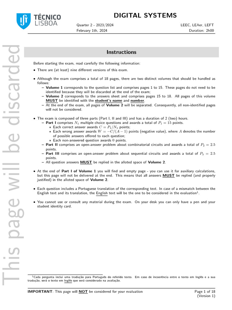 2324i exameER | PDF | Digital Electronics | Computer Engineering