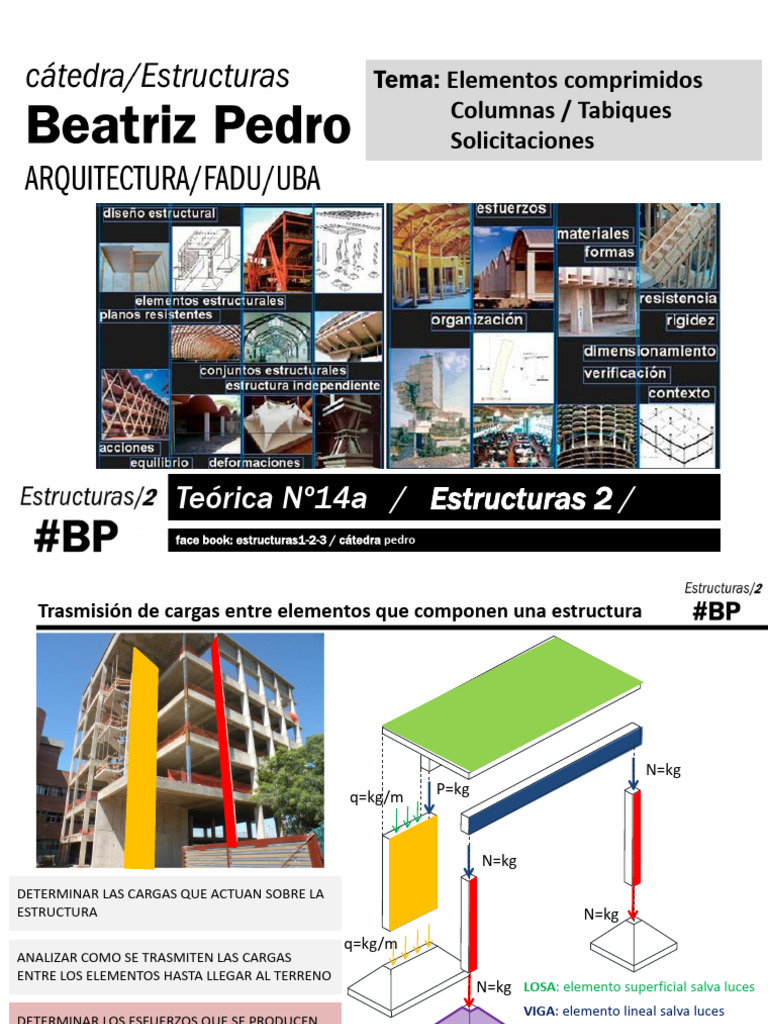 T14a-Cat. Pedro - Estructuras 2-Columnas Solicitaciones | PDF | Columna ...
