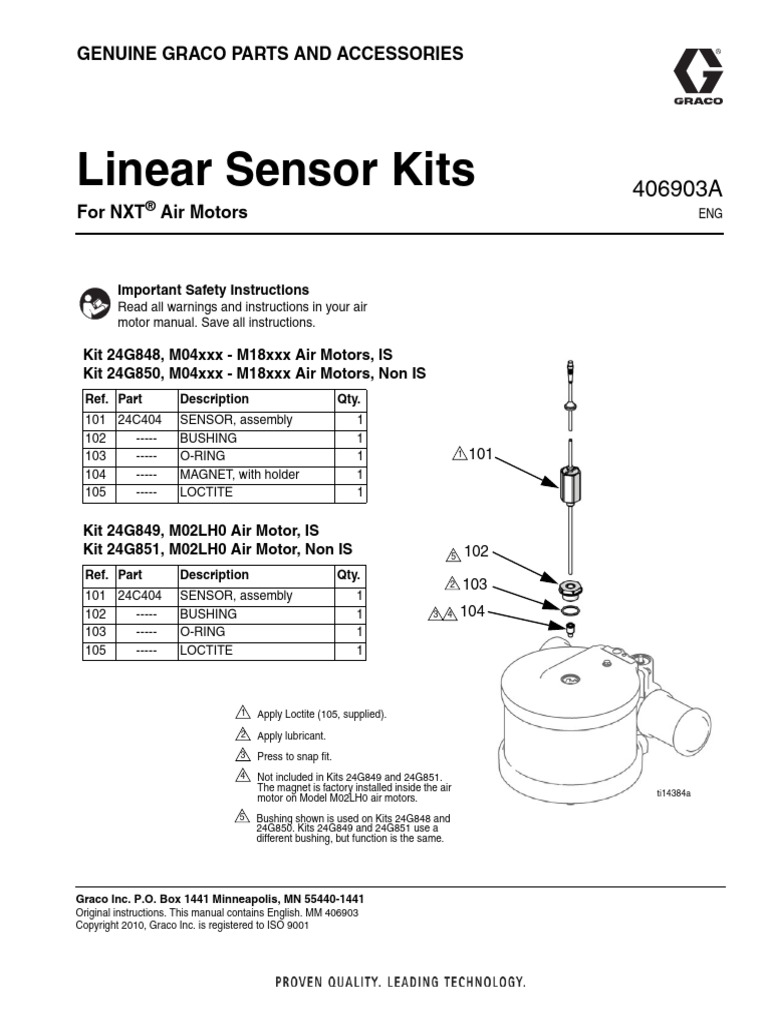 406903EN-A Linear Sensor Kits | PDF