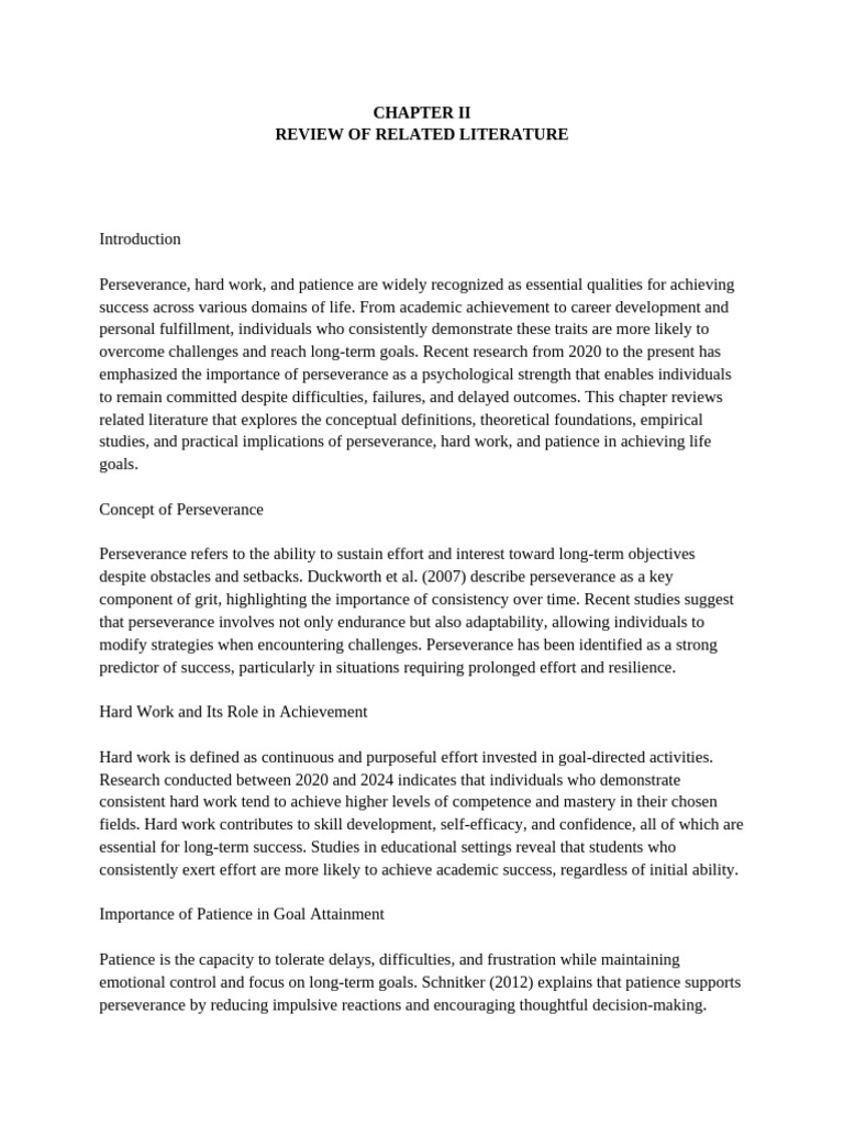 Chapter 2 RRL Seven Pages APA7 | PDF | Psychological Resilience | Grit ...
