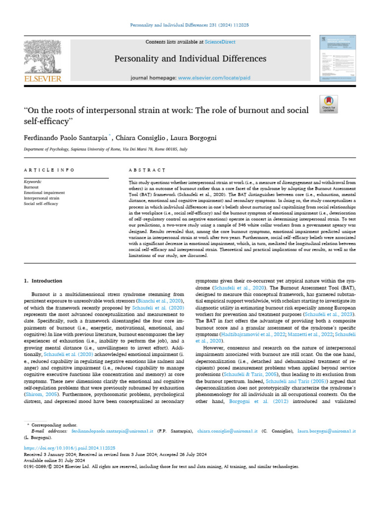 On The Roots of Interpersonal Strain at Work | PDF | Occupational ...