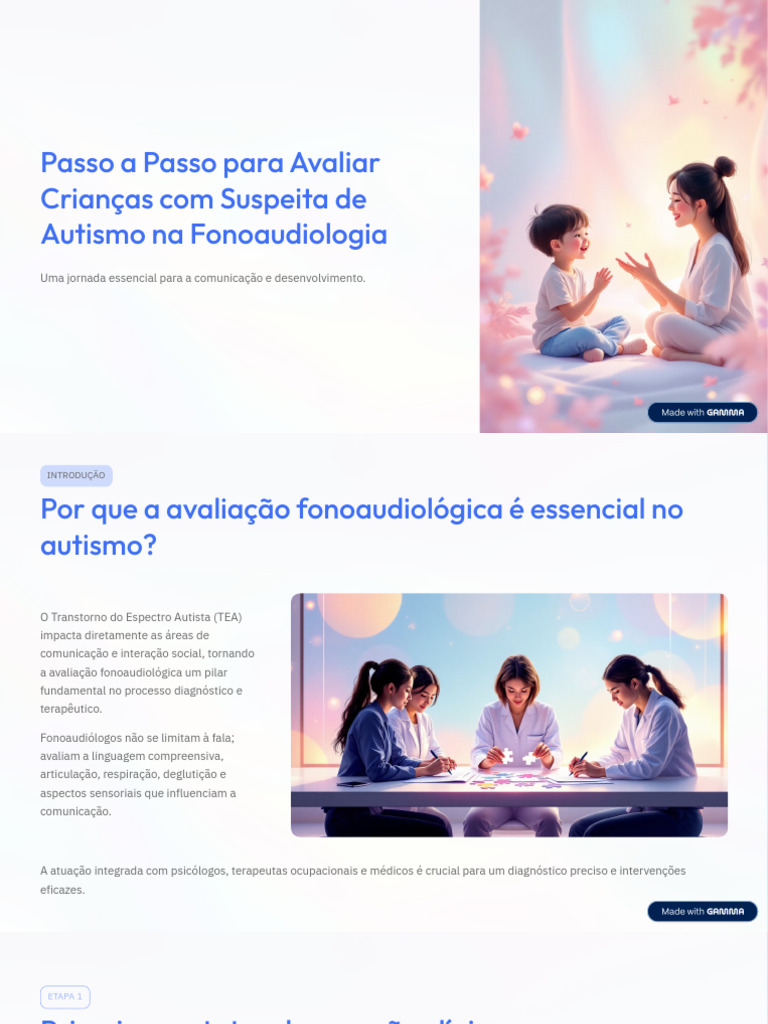 Passo A Passo para Avaliar Criancas Com Suspeita de Autismo Na ...