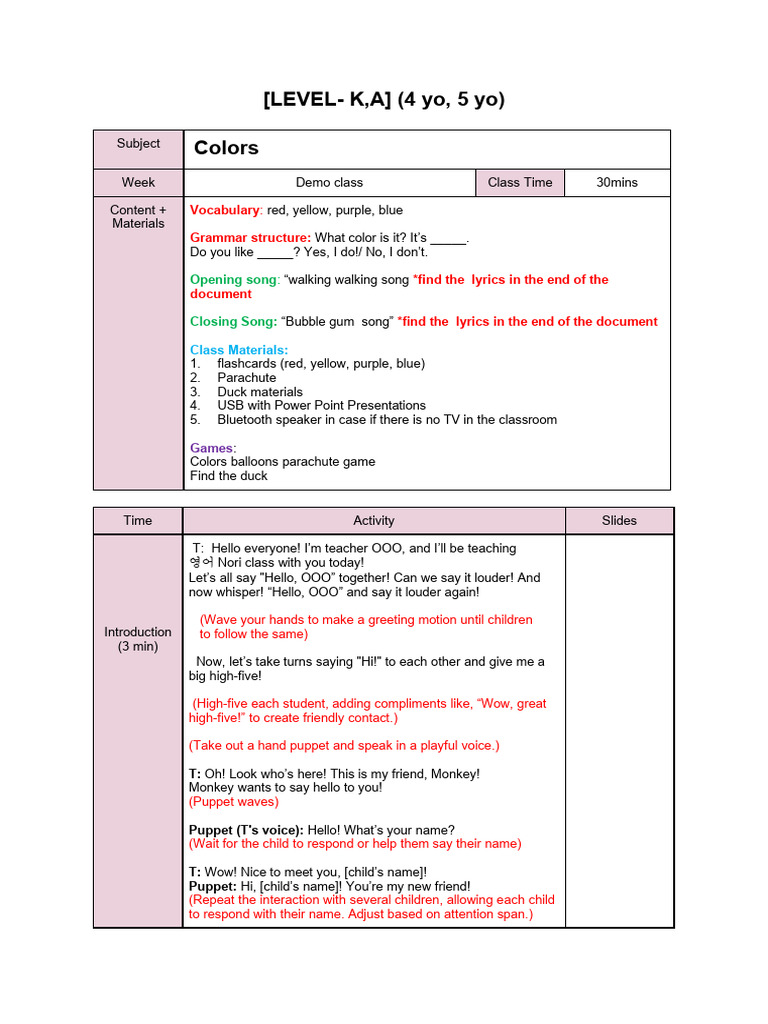 Demo Class Script (25년도 수정본) | PDF