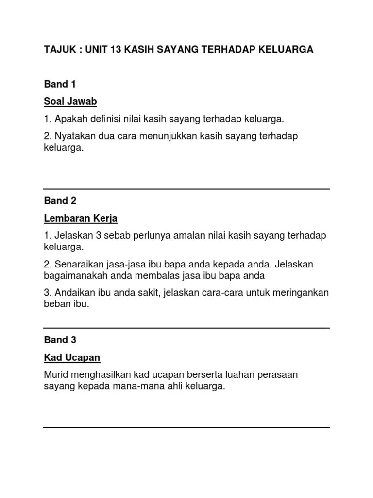 Contoh Instrumen Kasih Sayang Terhadap Keluarga Pdf