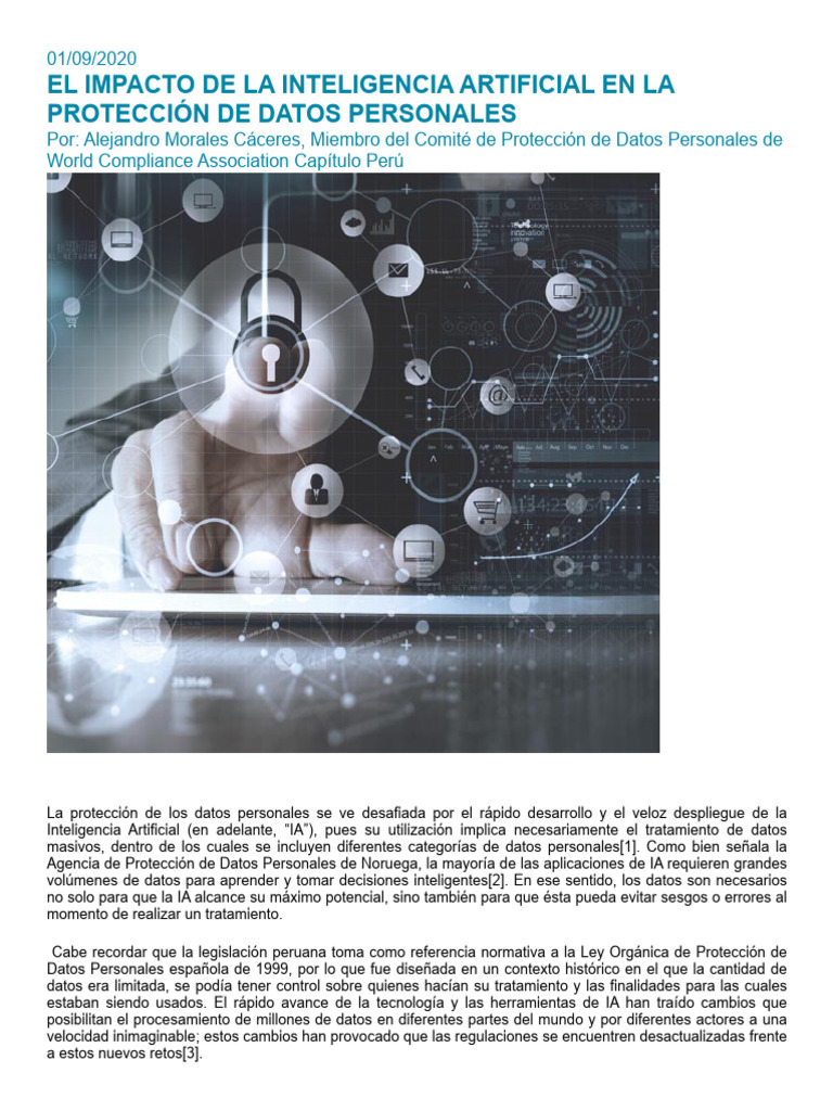 l10 El Impacto de La Inteligencia Artificial en La Protección de Datos ...