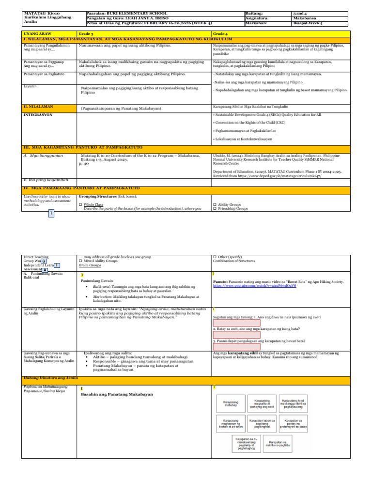 Q4AP3&4 Week 4 | PDF