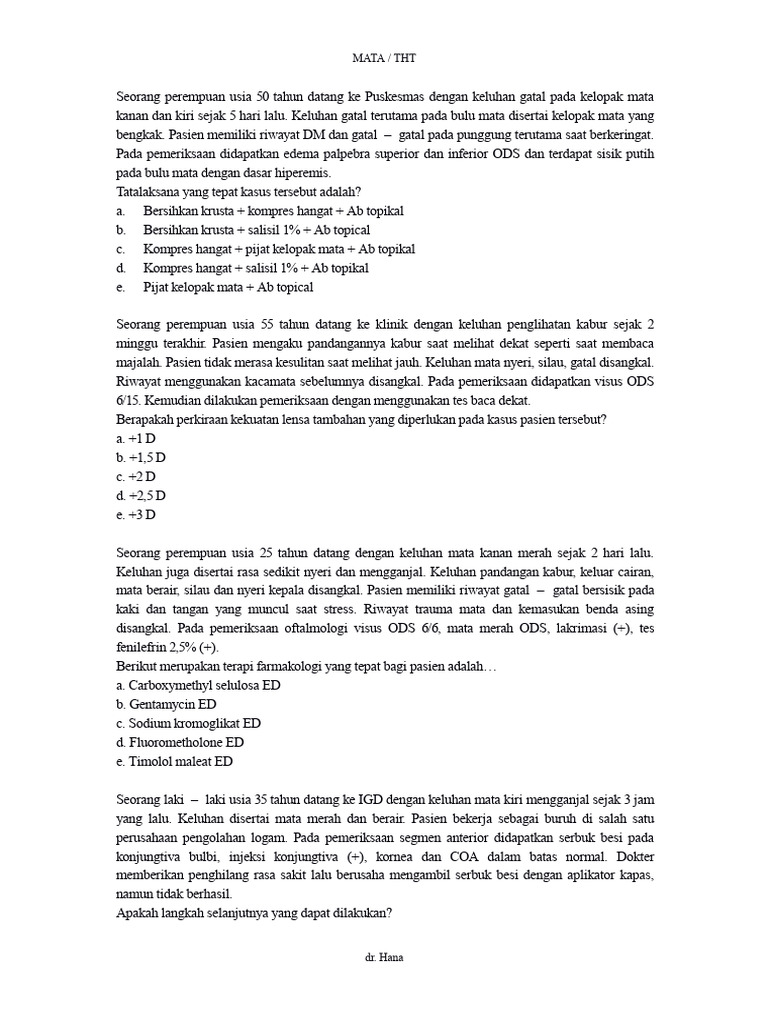Soal Mata-Tht First Taker 2 | PDF
