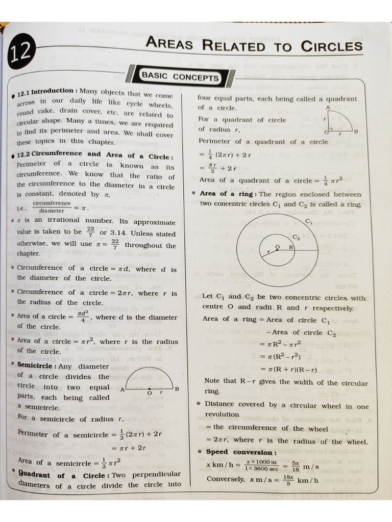 Areas Related To Circles | PDF