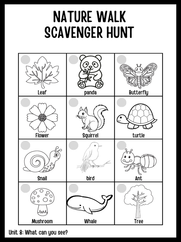 Scavenger Hunt Activity Worksheet | PDF