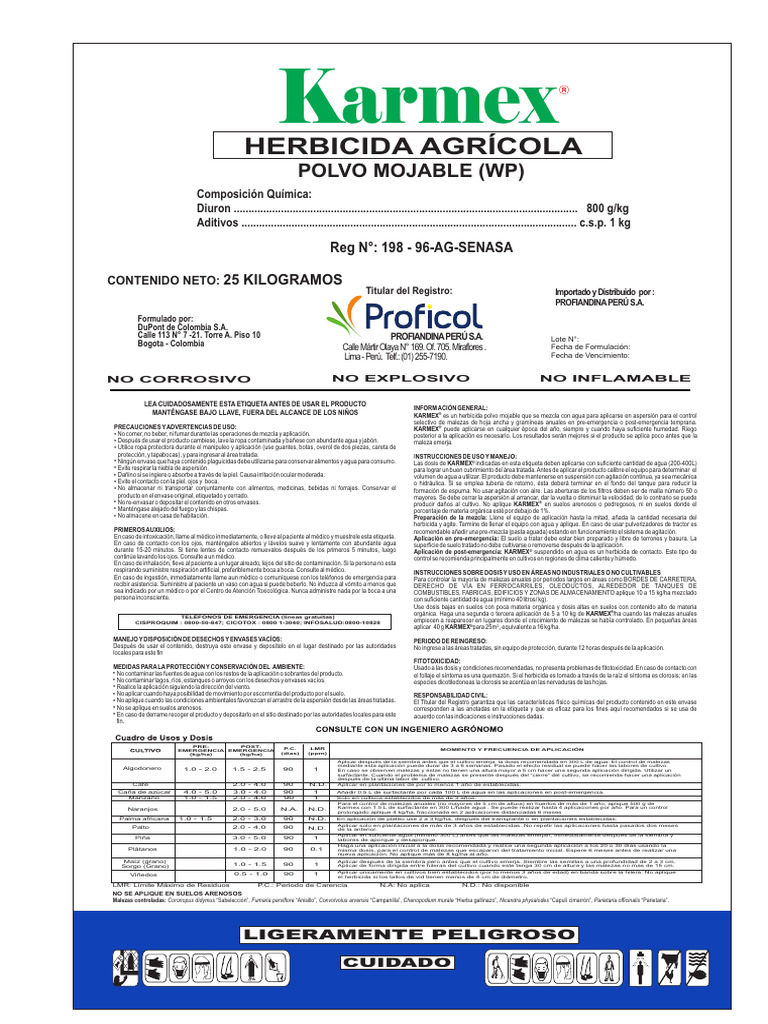Herbicida Agrícola: Karmex | PDF | Agua