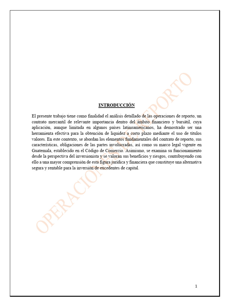 Operaciones de Reporto | PDF | Instrumento negociable | Bancos