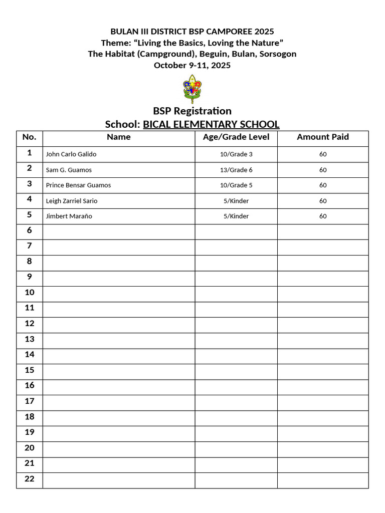 BSP Registration | PDF