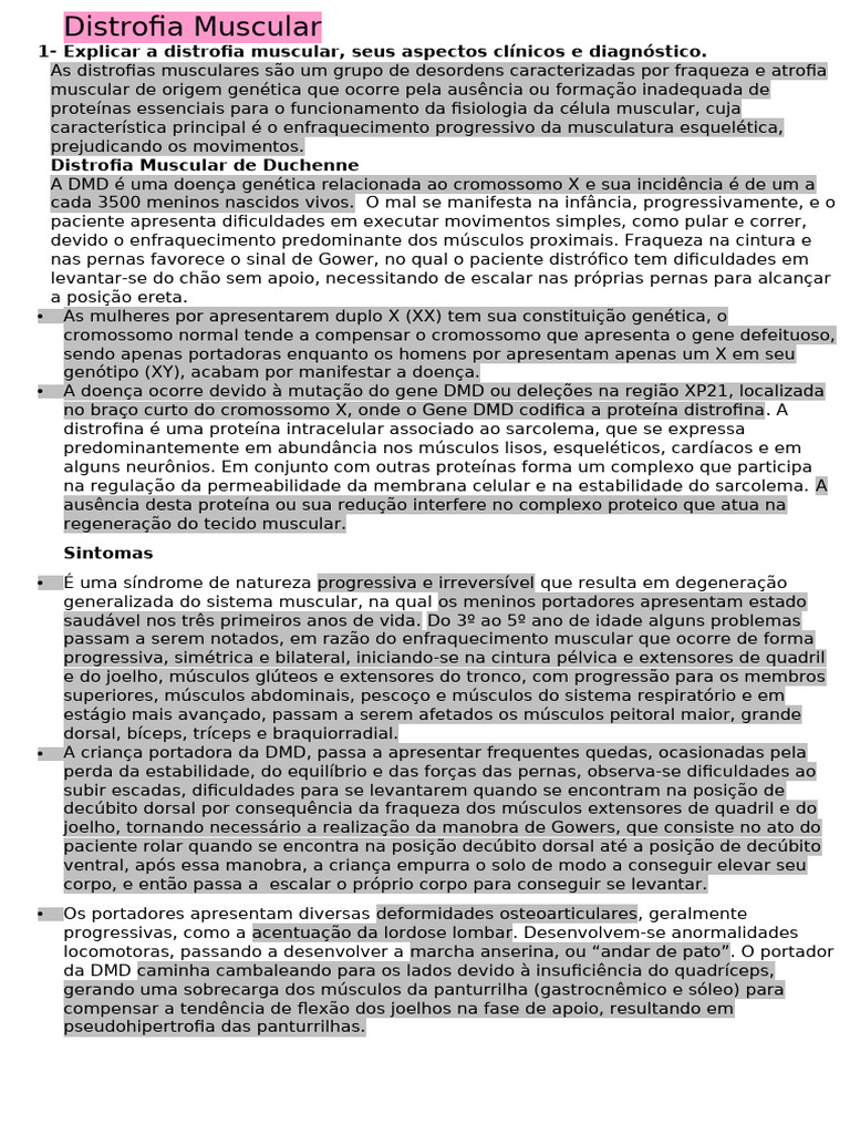 Distrofia Muscular | PDF | Distrofia muscular | Medicina Clínica