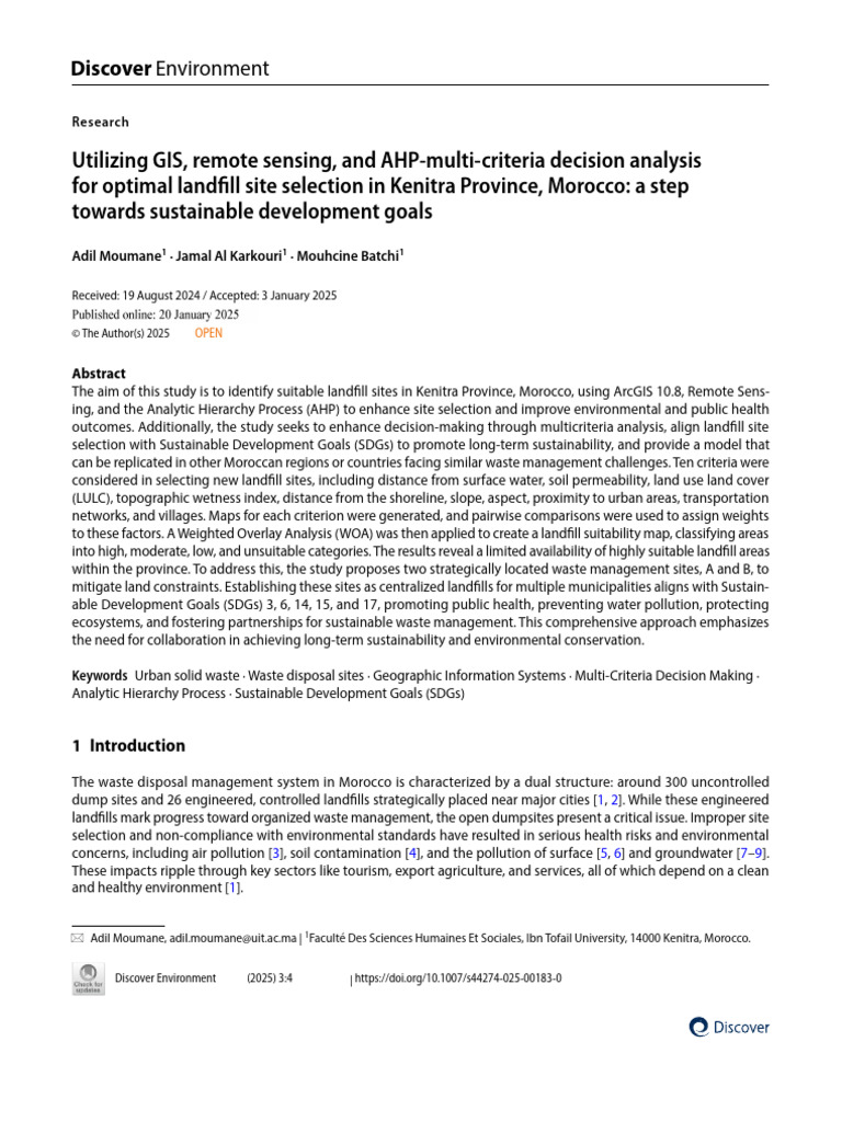 No EVCS 14.utilizing GIS, Remote Sensing, and AHP Multi Criteria ...