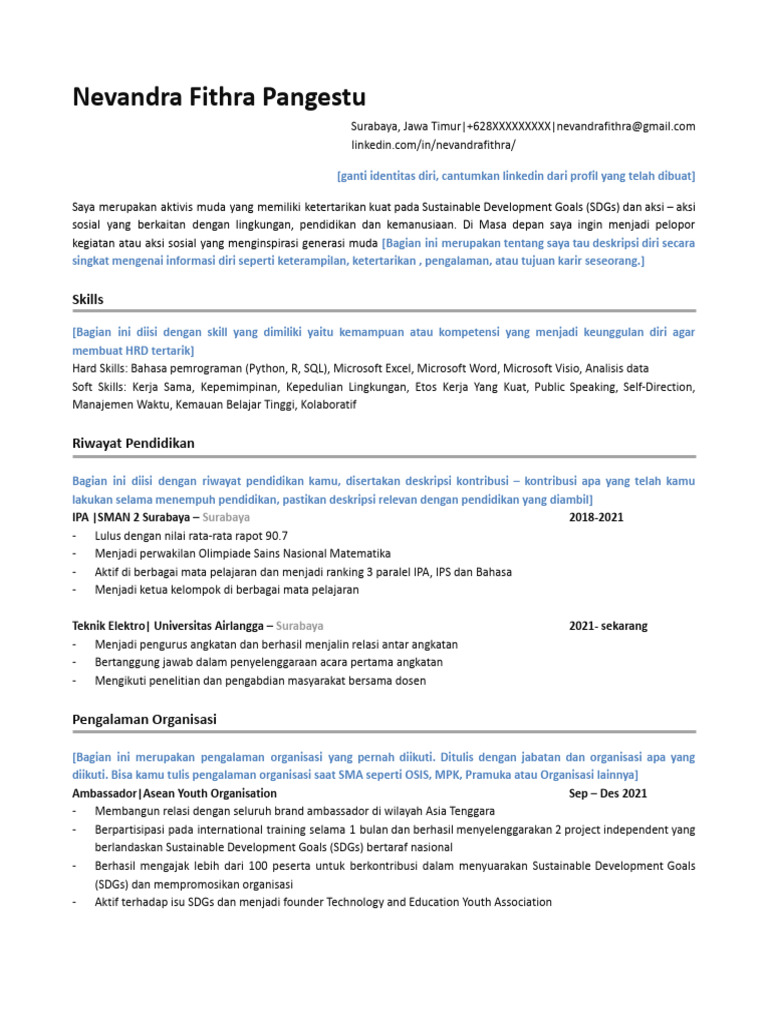Template CV ATS | PDF