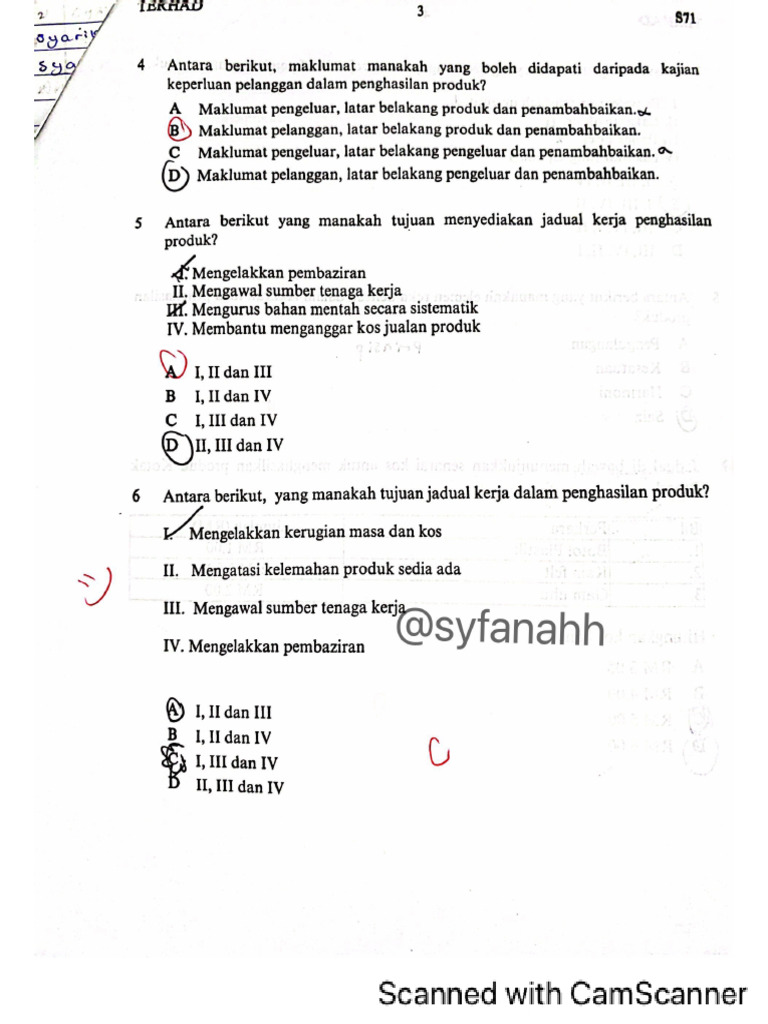Contoh Soalan RBT Form 3 (Akhir Tahun) | PDF