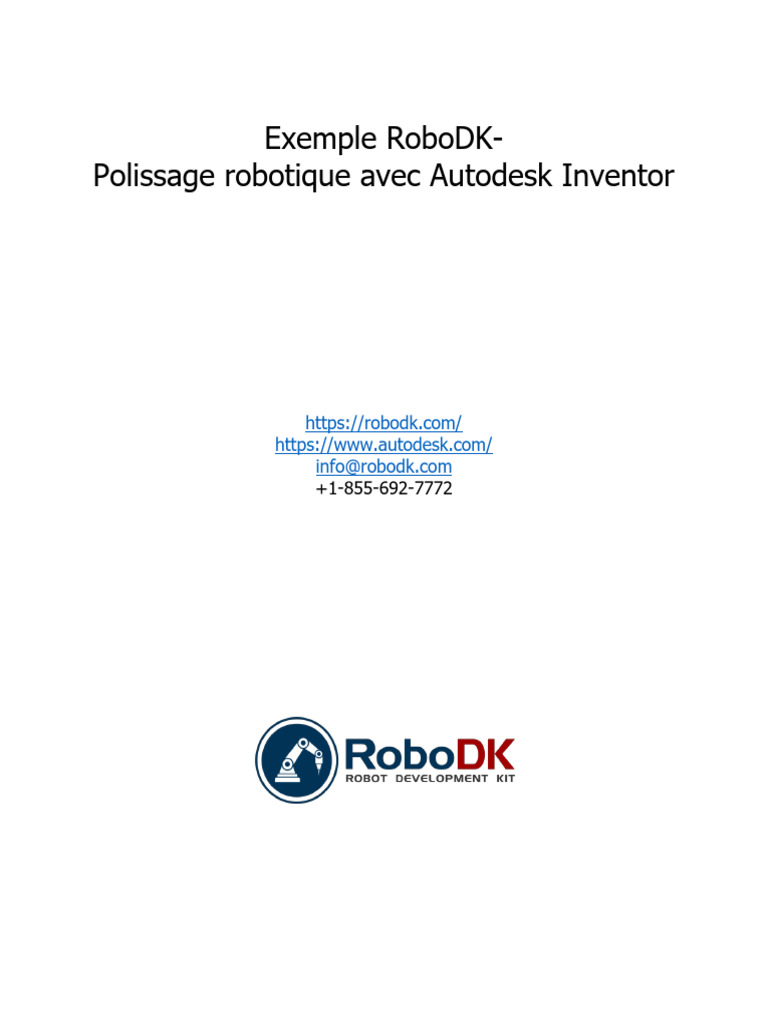 RoboDK Doc FR Example Polishing | PDF | Autodesk