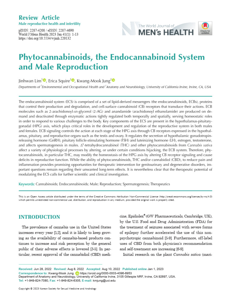 Phytocannabinoids, The Endocannabinoid System | PDF | Synapse ...