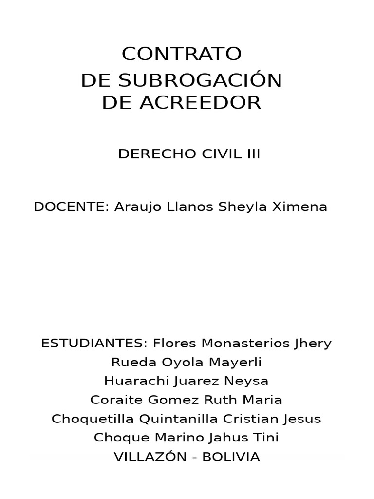 Caratula Subro | PDF
