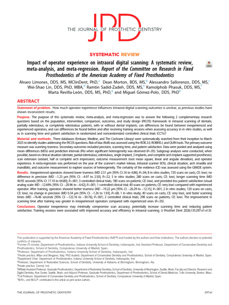 JPD Feb 10 26 | PDF | Systematic Review | Meta Analysis