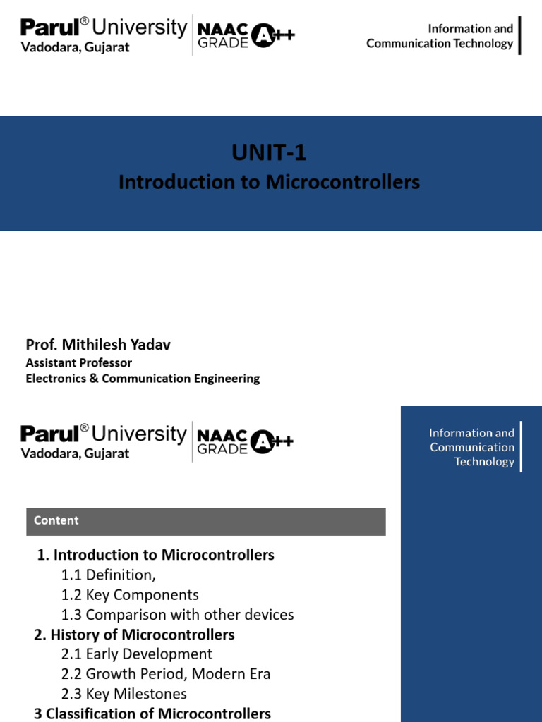 1.1 Introduction of Microcontroller | PDF | Microcontroller | Arduino