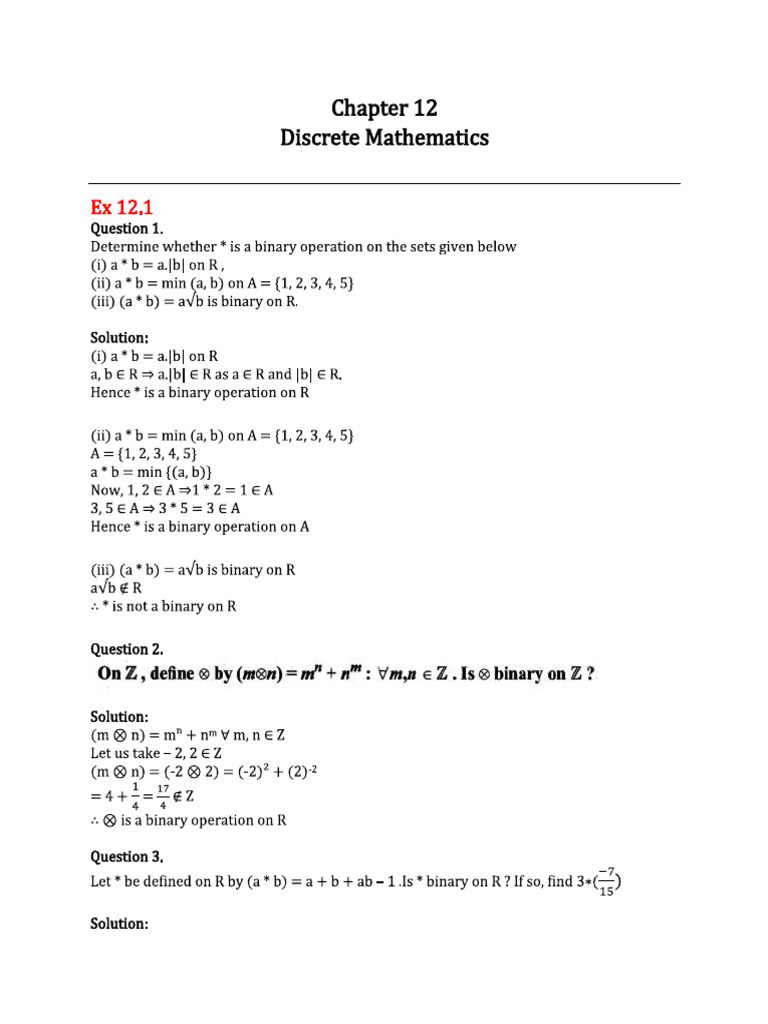 12 - Discrete Mathematics | PDF